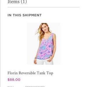 XL Florin reversible tank Lilly Pulitzer NWT
